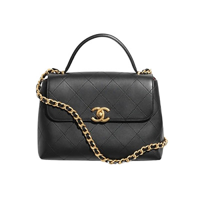 CHANEL-AS5467 샤넬 블랙 핸들 장식 라지 플랩 백