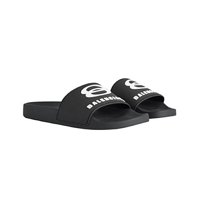BALENCIAGA-689031 발렌시아가 그레이 풀 슬라이드 샌들 남여공용