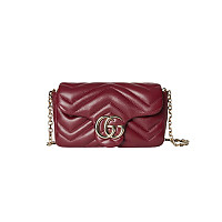 GUCCI-841290 9050 구찌 화이트 가죽 GG 마몽 미니 숄더백
