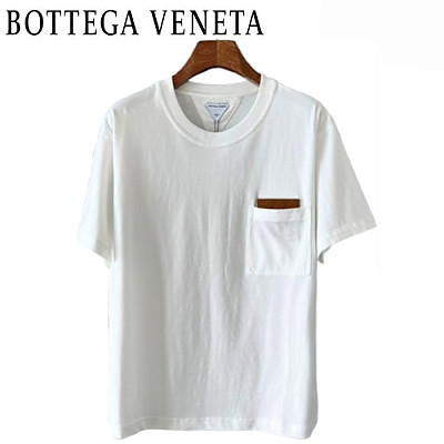 BOTTEGA VENETA-06037 보테가 베네타 화이트 코튼 티셔츠 남성용