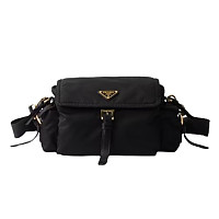 PRADA-1BD394 프라다 블랙 익스플로어 미디엄 나파 가죽 숄더백