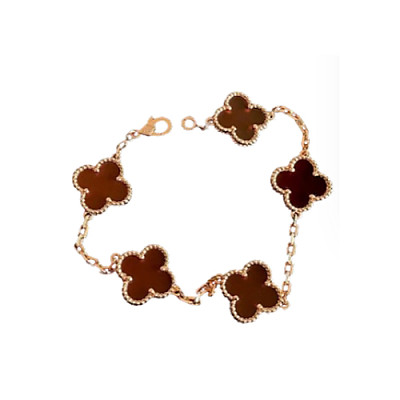 VAN CLEEF ARPELS-VCARP2 반클리프 로즈 골드/블랙 다이아몬드 빈티지 알함브라 브레이슬릿