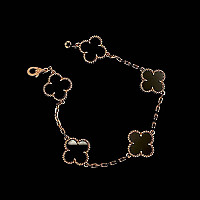 VAN CLEEF ARPELS-VCARA4 반클리프 옐로우 골드/핑크 빈티지 알함브라 브레이슬릿