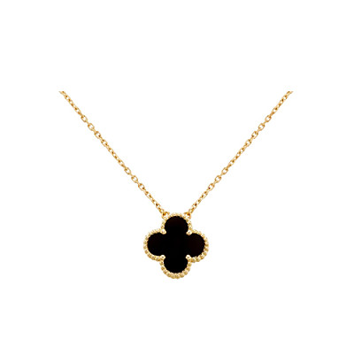 VAN CLEEF ARPELS-VCARA4 반클리프 옐로우 골드/블랙 빈티지 알함브라 펜던트