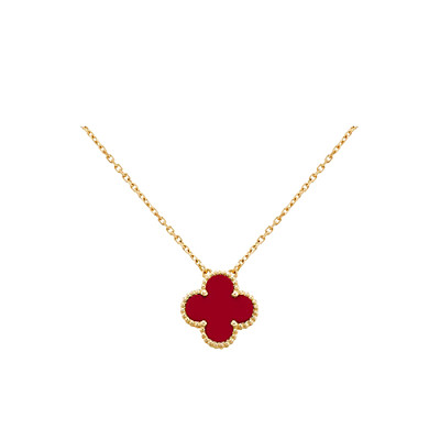VAN CLEEF ARPELS-VCARD3 반클리프 옐로우 골드/레드 빈티지 알함브라 펜던트