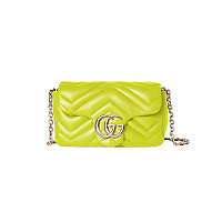 GUCCI-841290 1000 구찌 블랙 가죽 GG 마몽 미니 숄더백