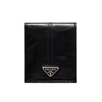 [스페셜오더]PRADA-2MO513 프라다 프린트 블랙 송아지가죽 반지갑