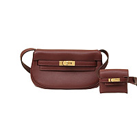 HERMES-KM17 에르메스 화이트 금장 SWIFT 가죽 켈리 무브