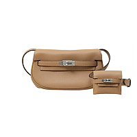 HERMES-KM17 에르메스 화이트 금장 SWIFT 가죽 켈리 무브