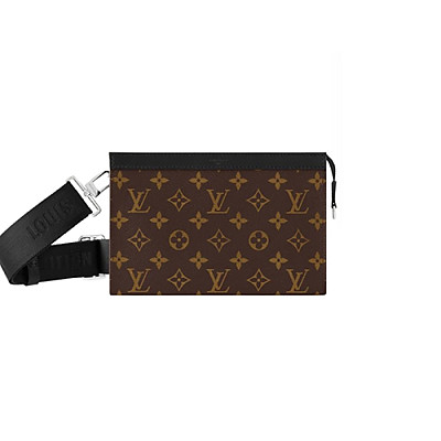 LOUIS VUITTON-M14036 루이비통 블랙 모노그램 마카사르 가스통 웨어러블 월릿