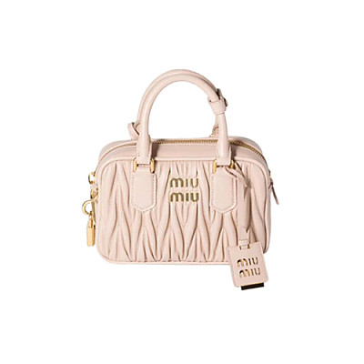 MIUMIU-5BB123 미우미우 파우더 핑크 아르카디 마테라쎄 나파 가죽 가방