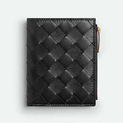 [스페셜오더]BOTTEGA VENETA-742330 보테가 베네타 스몰 인트레치아토 폴더형 지갑 페일 브라운