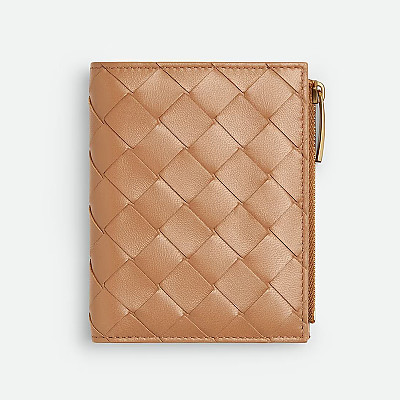 [스페셜오더]BOTTEGA VENETA-742330 보테가 베네타 스몰 인트레치아토 폴더형 지갑 블랙