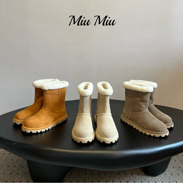 MIUMIU-112101 미우미우 25SS 가을 겨울 신상 퍼 숏 스노우 부츠 (3컬러)