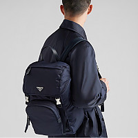 PRADA-2VZ135 프라다 블루 리나일론 가죽 백팩