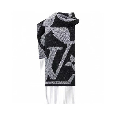 LOUIS VUITTON-M91492 루이비통 모노그램 로고 스카프 블랙