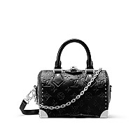LOUIS VUITTON-M14136 루이비통 블랙 LV 블라종 데님 스피디 반둘리에 40