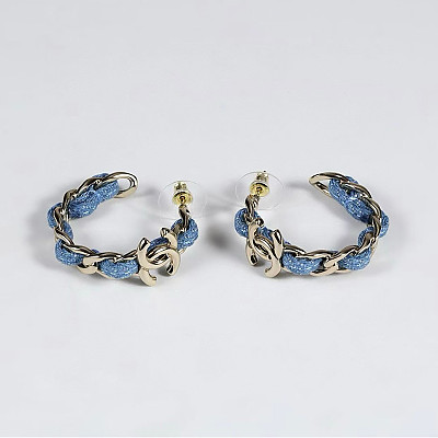 CHANEL-7654 샤넬 25 청데님 체인 이어링