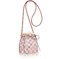 LV-M83453 루이비통 멀티컬러베이지 모노그램 자카드 나노 노에 버킷백 13cm