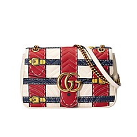 [스페셜오더]GUCCI-443496 6433 구찌 레드 GG 마몽 미디엄 마틀라세 숄더백