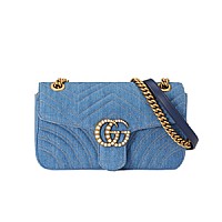 [스페셜오더]GUCCI-443497 1000 구찌 블랙 GG 마몽 스몰 마틀라세 숄더백