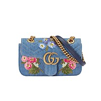 [스페셜오더]Gucci-‎446744 구찌 블랙 GG 마몽 미니 숄더백 22cm