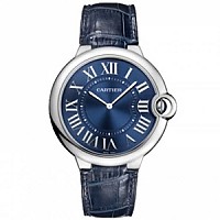[스페셜오더]Cartier-까르띠에 발롱 블루 드 스틸 핑크다이얼 가죽스트랩 레이디스 워치33mm