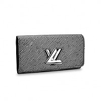 LOUIS VUITTON-M68309 루이비통 블랙 에삐 레더 은장 트위스트 월릿