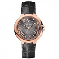 [스페셜오더]Cartier-까르띠에 발롱 블루 드 스틸 핑크다이얼 가죽스트랩 레이디스 워치33mm