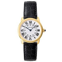 [스페셜오더]Cartier-까르띠에 롱드 루이 까르띠에 쿼츠 핑크골드 레이디스 가죽스트랩 워치29mm