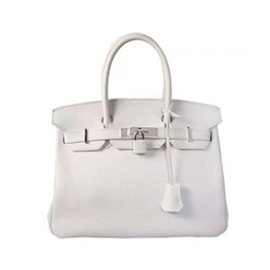 [스페셜오더]HERMES-에르메스 Birkin 벌킨 백 30 화이트 은장 R각인 ORIGINAL LEATHER