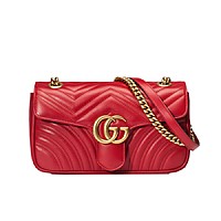 [스페셜오더]GUCCI-443497 1000 구찌 블랙 GG 마몽 스몰 마틀라세 숄더백