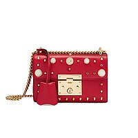 [스페셜오더]GUCCI-432182 1088 구찌 페들락 블랙 스몰 펄 스터드 장식 숄더백