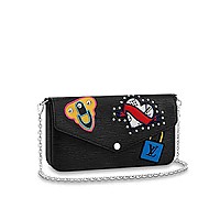 [스페셜오더]LOUIS VUITTON-M64579 루이비통 블랙/핫핑크 모서리 에삐 포쉐트 펠리시