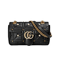 [스페셜오더]GUCCI-443497 1000 구찌 블랙 GG 마몽 스몰 마틀라세 숄더백