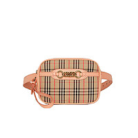 [스페셜오더]BURBERRY-80073521 버버리 블랙 가죽 트리밍 1983 체크 링크 범 백