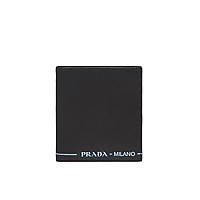 PRADA-2MO004 프라다 블랙 사피아노 가죽 반지갑